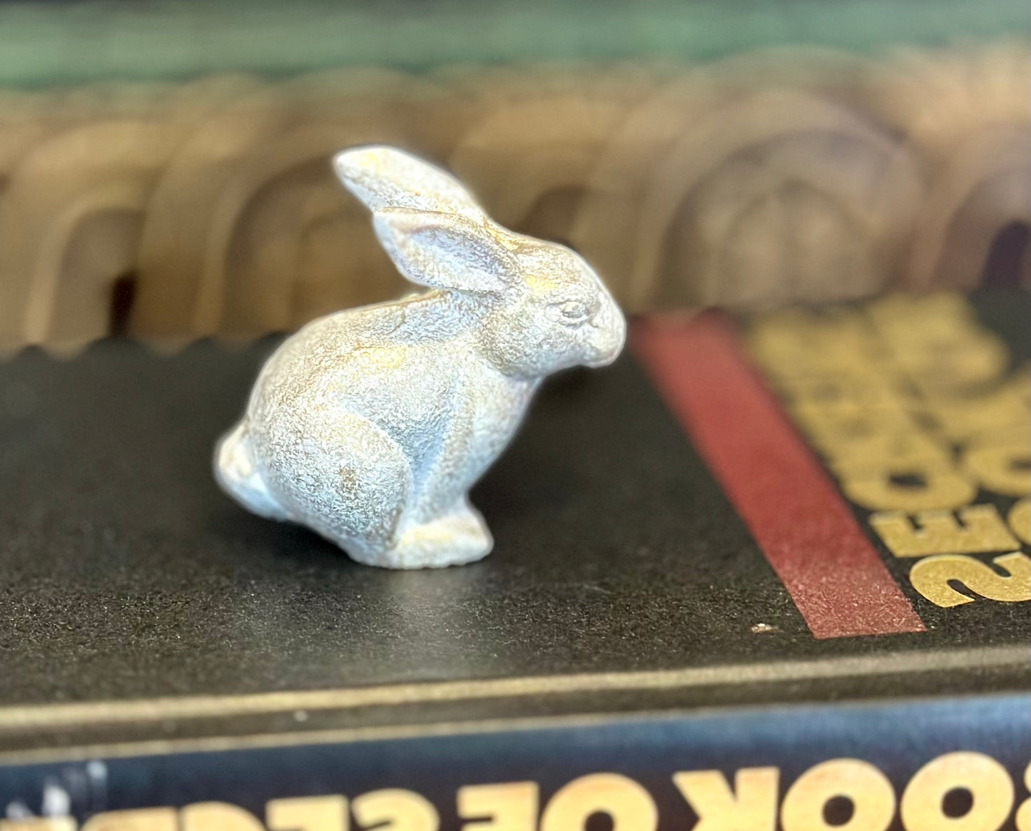 White Gold Small Cast Iron Rabbit