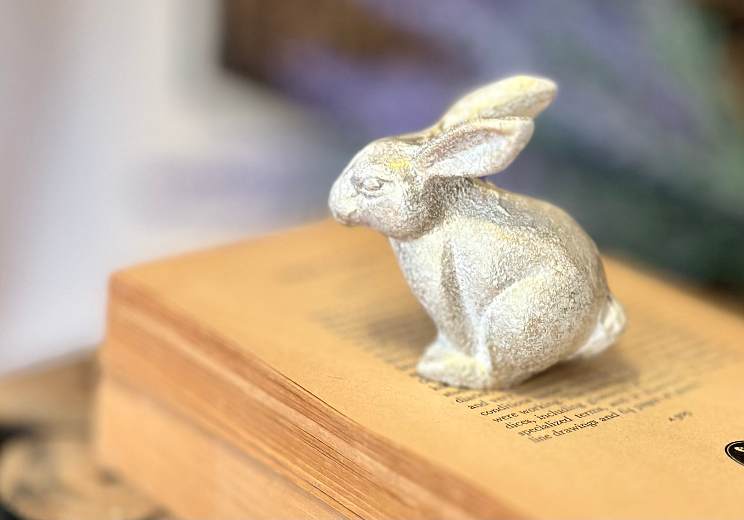 White Gold Small Cast Iron Rabbit