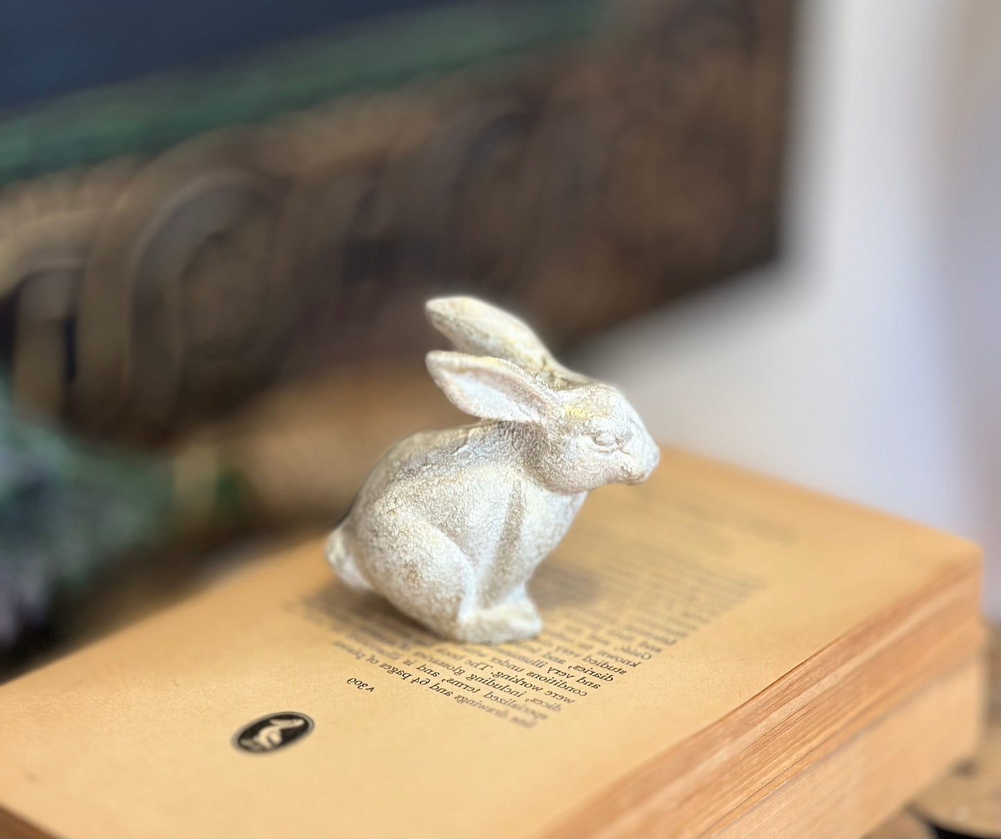 White Gold Small Cast Iron Rabbit