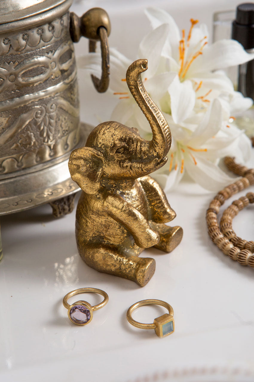 Pewter Elephant Ring Holder