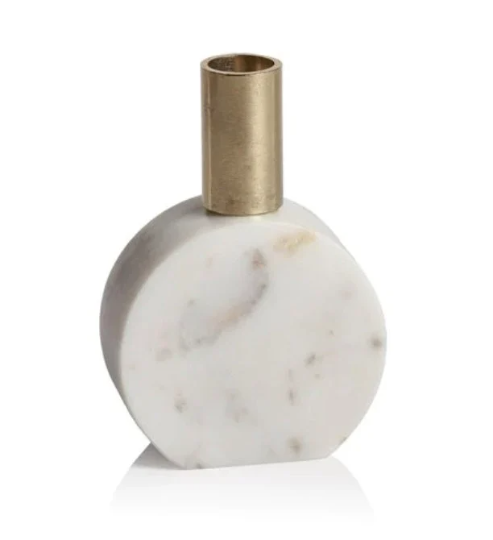 Malakai Round Marble Candle Holder