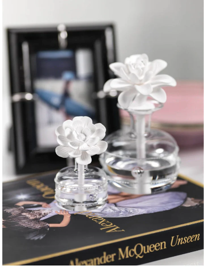 Mini Grand Casablanca Porcelain Diffuser - WHITE ROSE